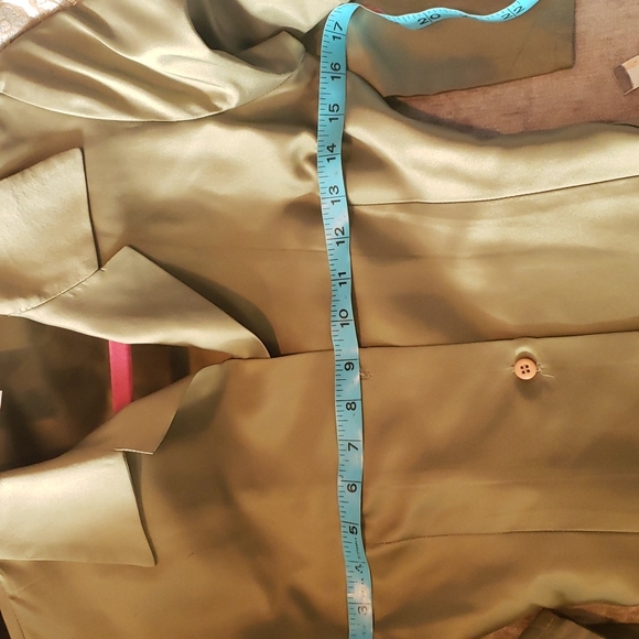 Cynthia Rowley size 2 green satin lightweight coat - Picture 8 of 12